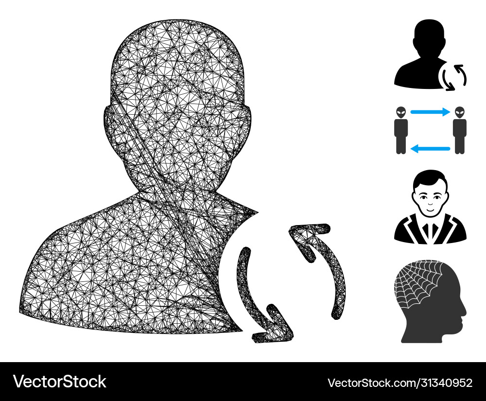 User refresh web mesh User refresh web mesh vector image