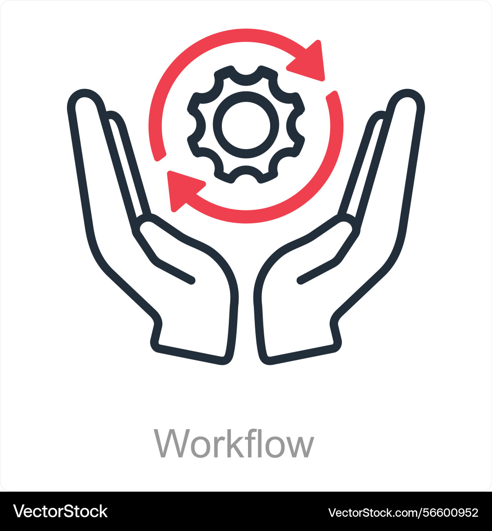 Workflow icon concept vector image