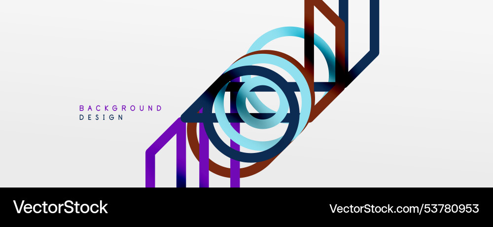 Abstract background - colorful circle lines vector image