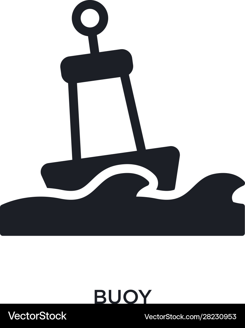 Buoy isolated icon simple element from nautical vector image
