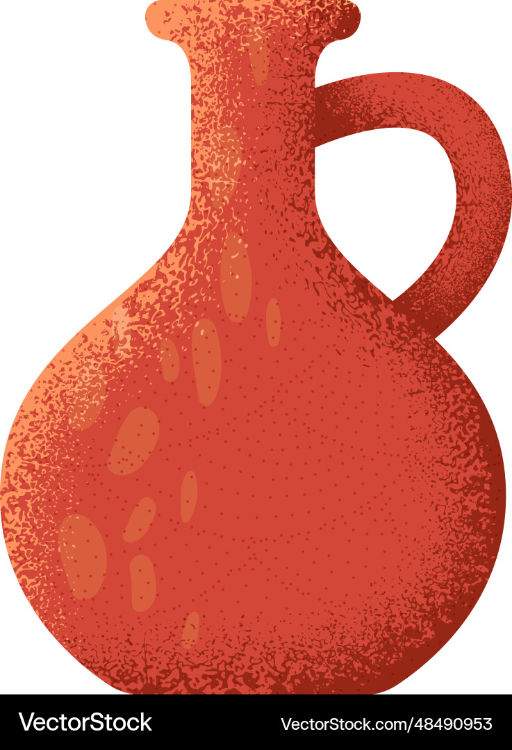 Ceramic jug icon ancient textured clay pottery Ceramic jug icon ancient textured clay pottery vector image