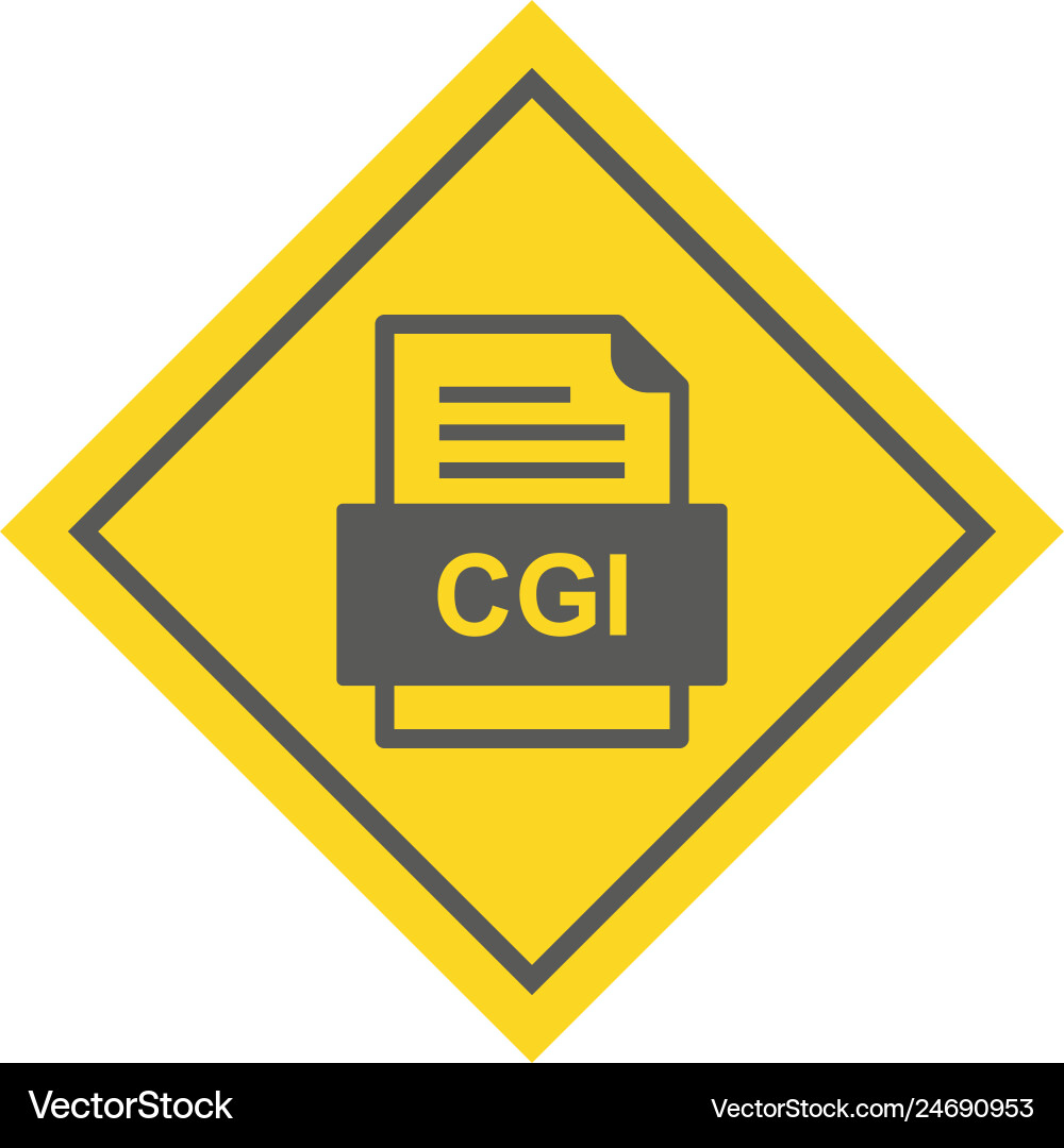 Cgi file document icon vector image