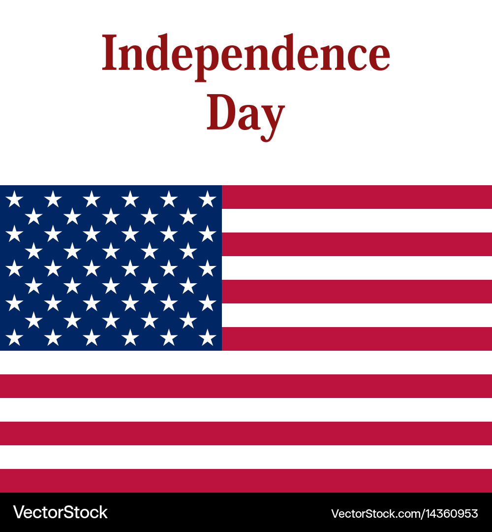 Independence day in the united states of america Vector Image