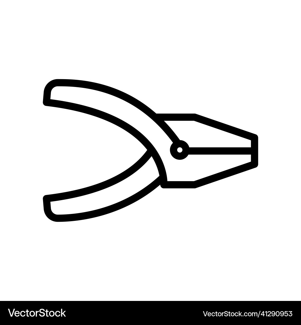 Pliers line icon simple design editable Vector Image
