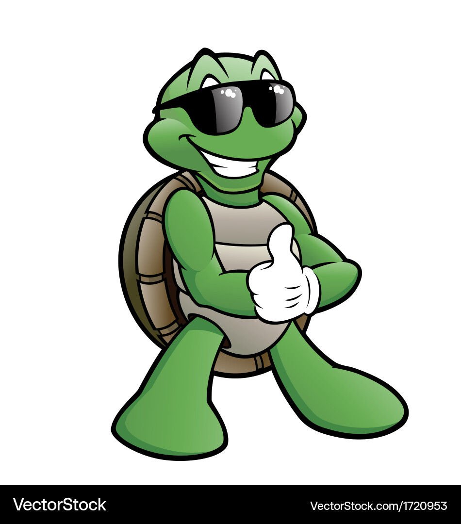 Smiling turtle Royalty Free Vector Image - VectorStock