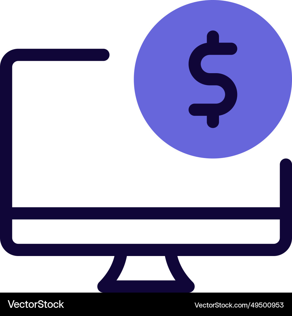 Software for processing payments installed vector image