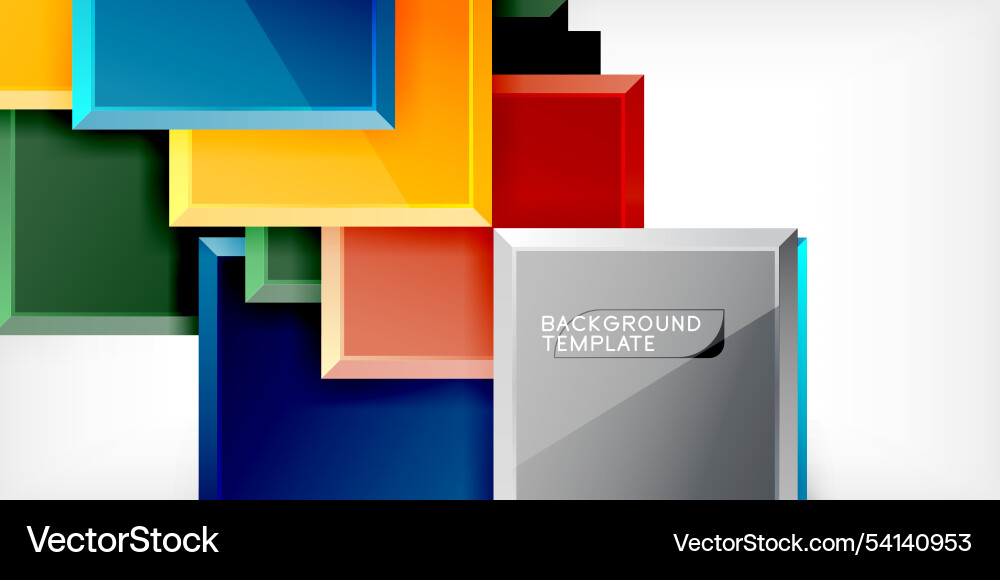 Square shape color abstract geometry Vector Image