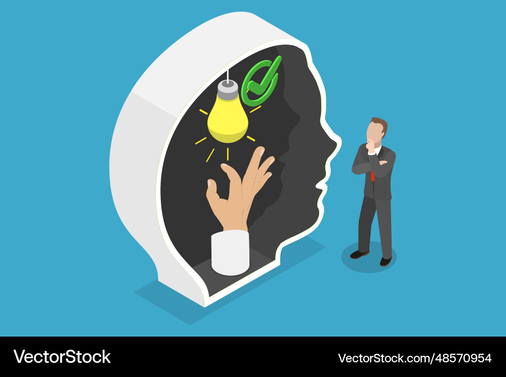 3d isometric flat conceptual Royalty Free Vector Image