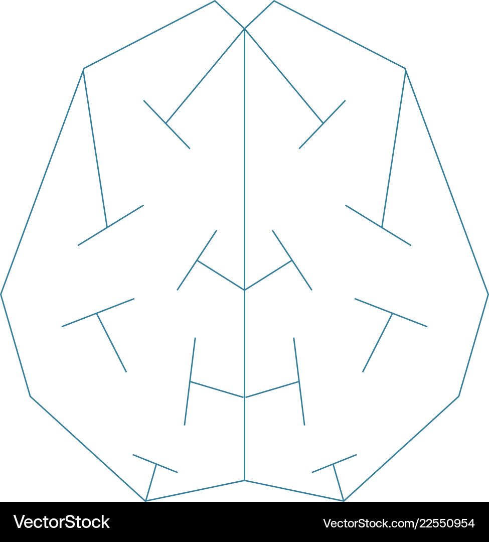 Abstract network ai brain Vector Image