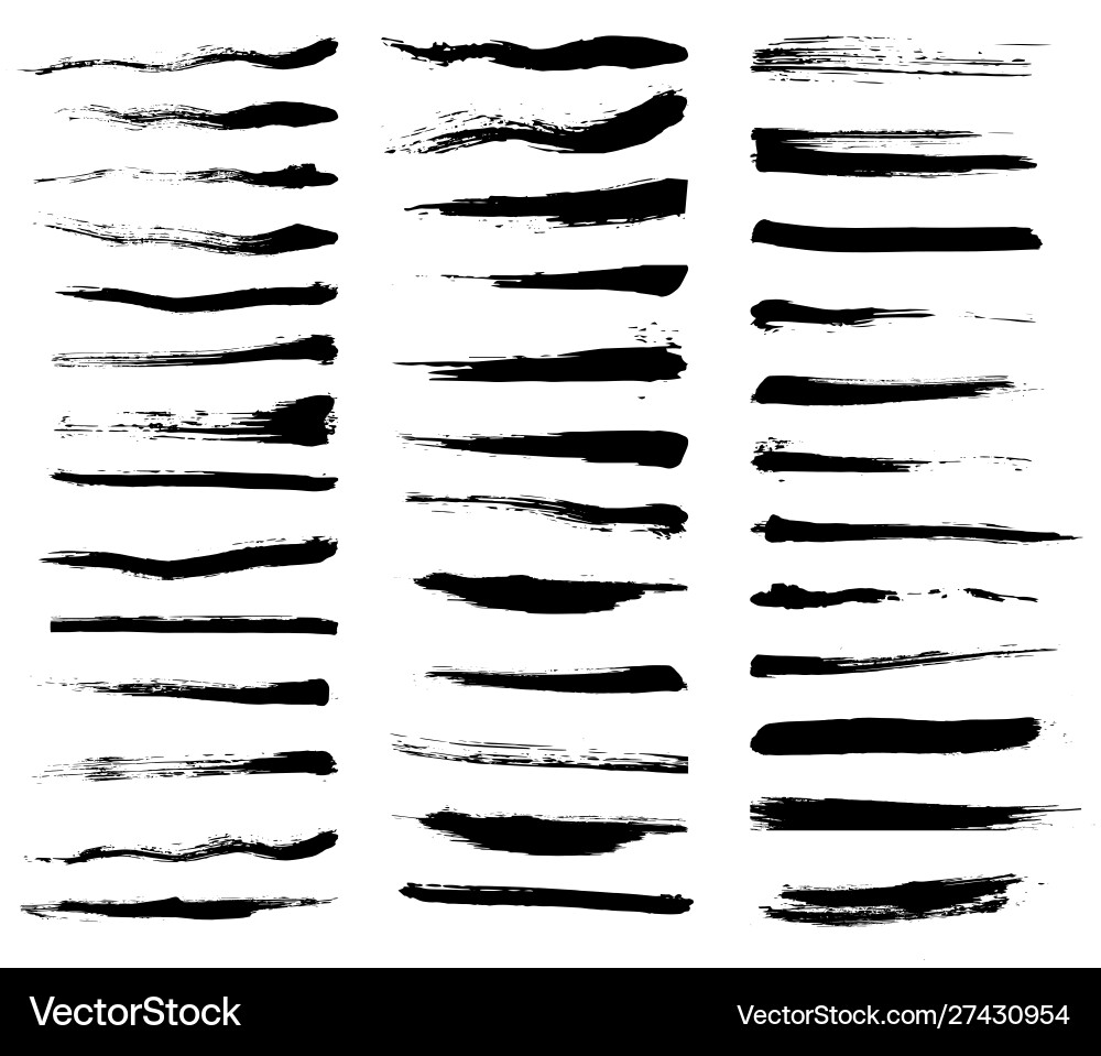 Brush strokes for text fields set Vector Image