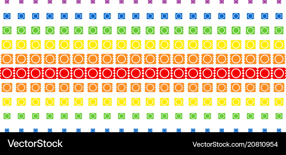 Condom package shape halftone spectrum array Condom package shape halftone spectrum array vector image