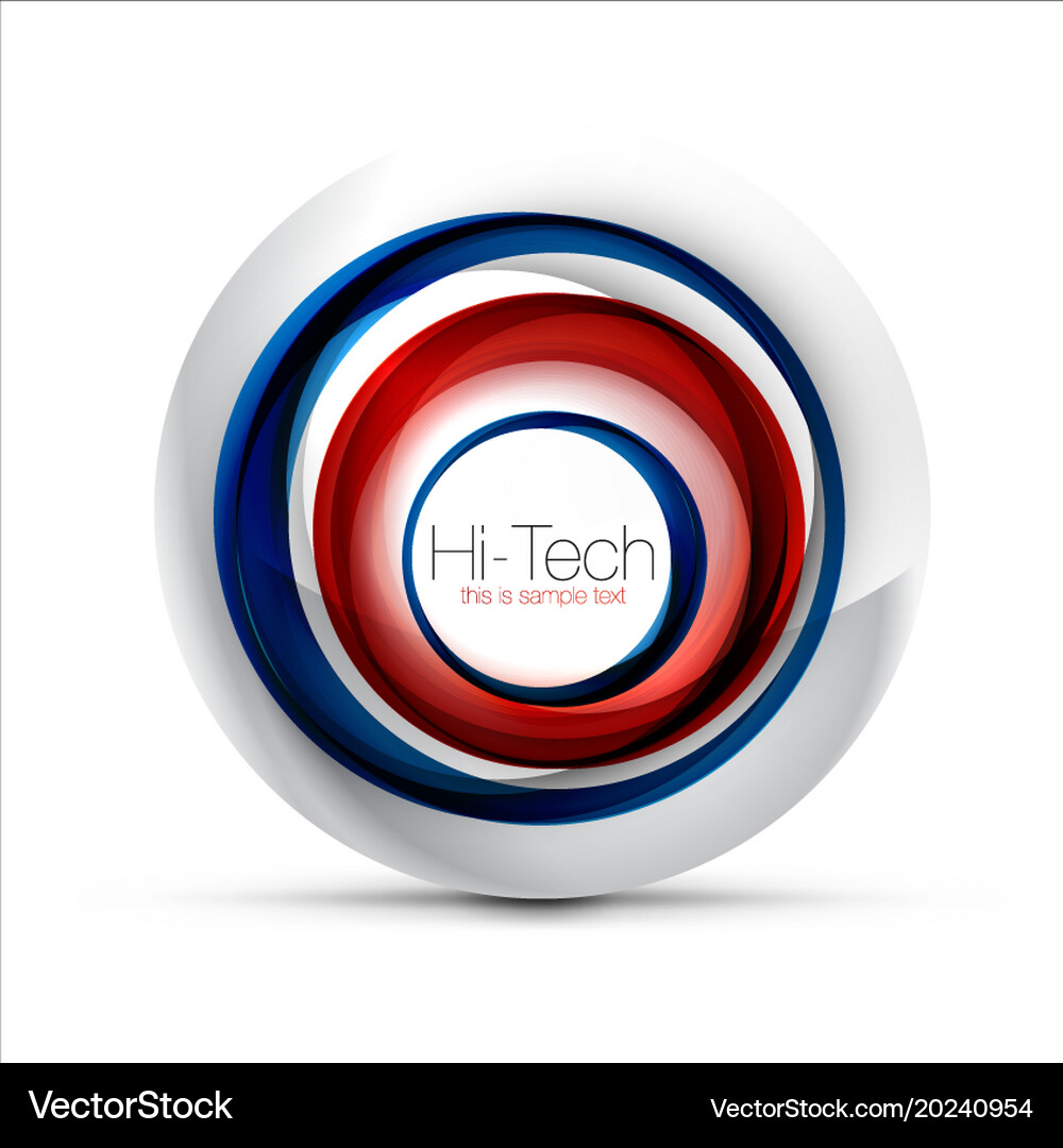 Digital techno sphere web banner button or icon vector image