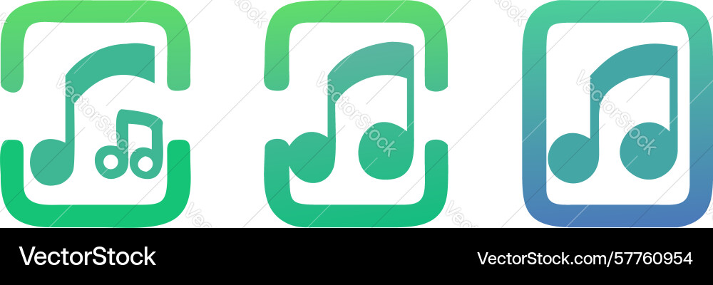 Dynamic music playback and audio icons design vector image
