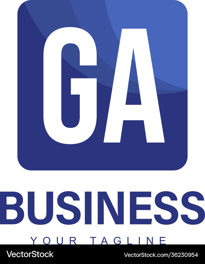 Ga initial a logo design with abstract style Ga initial a logo design with abstract style vector image