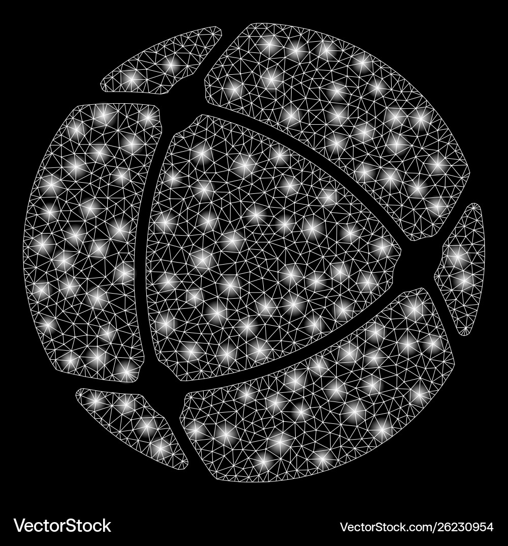 Glossy mesh network internet sphere with light Glossy mesh network internet sphere with light vector image
