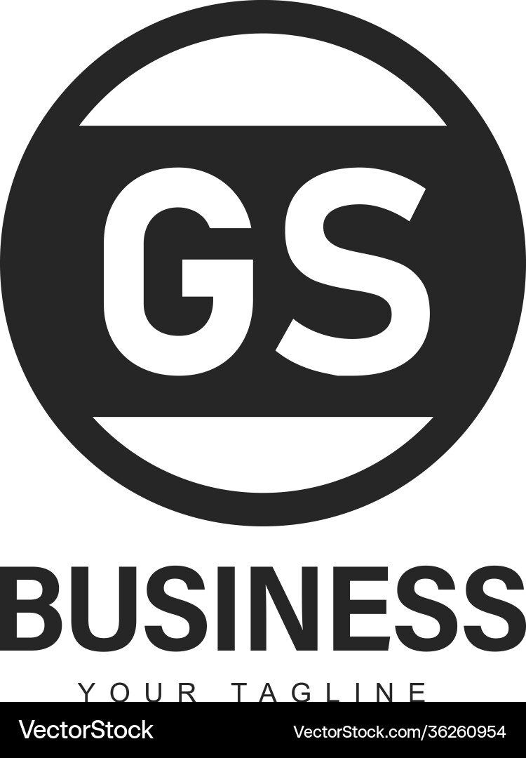 Gs initial a logo design with abstract style Vector Image