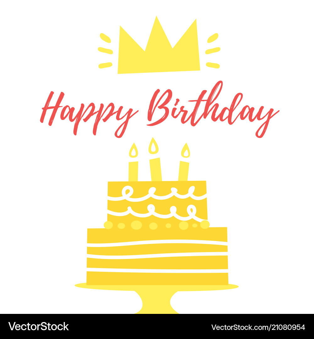 Happy birthday greeting card Happy birthday greeting card vector image