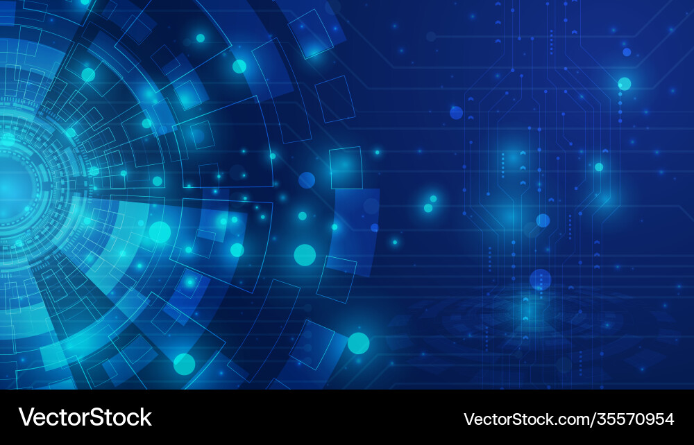 High-Tech Circuit Technology Background vector image