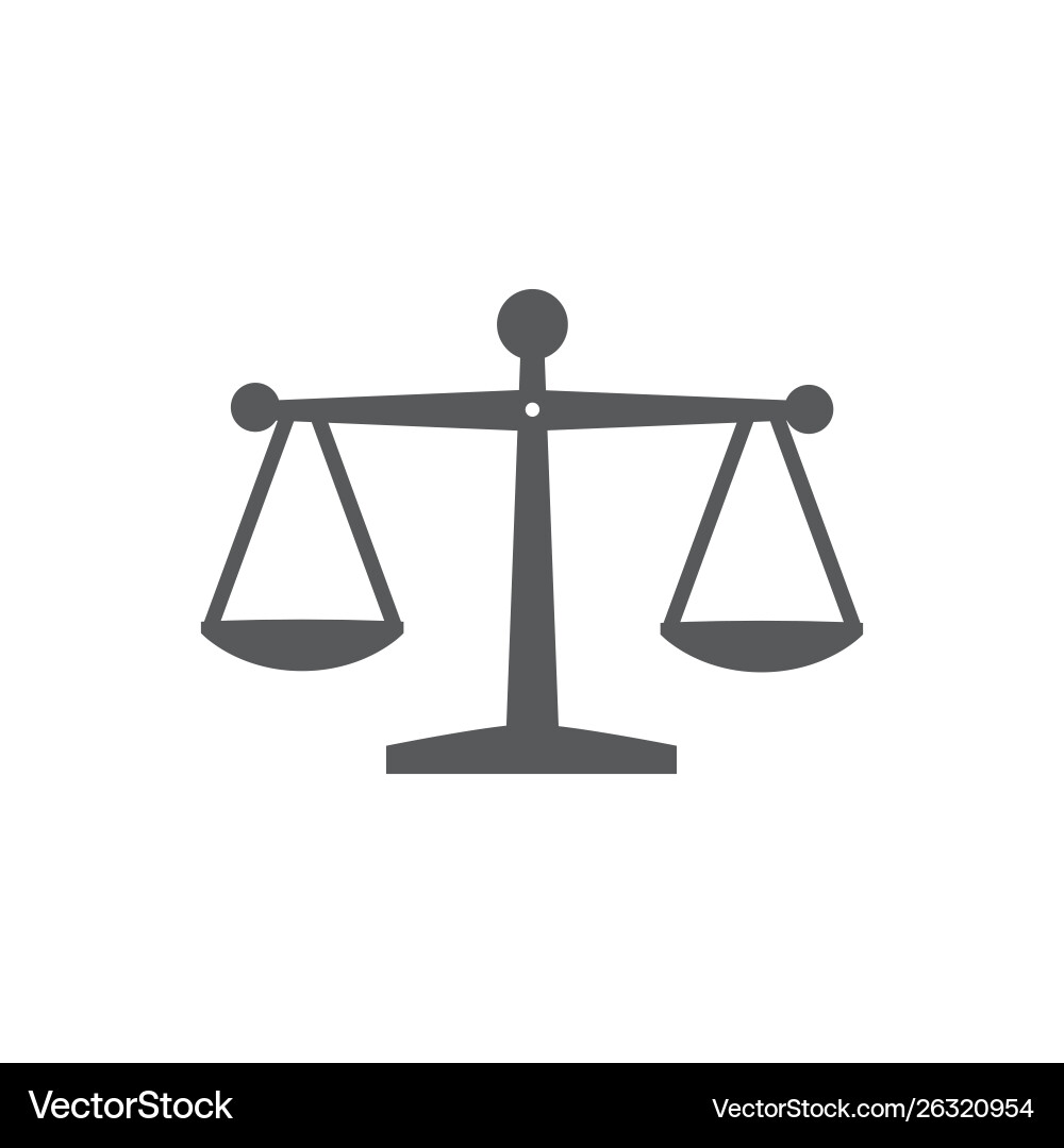 Justice Scales Icon Vector Image