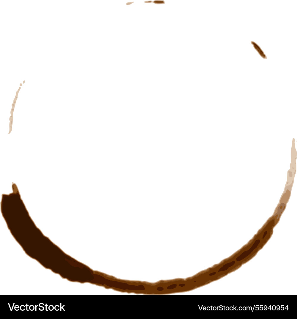 Kaffeebecher Fleckring Marke schaffen eine braun Kaffeebecher Fleckring Marke schaffen eine braun vektorbild
