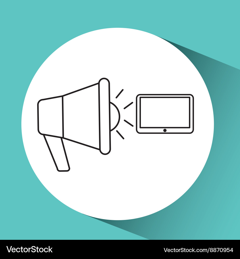 Message with megafono design vector image