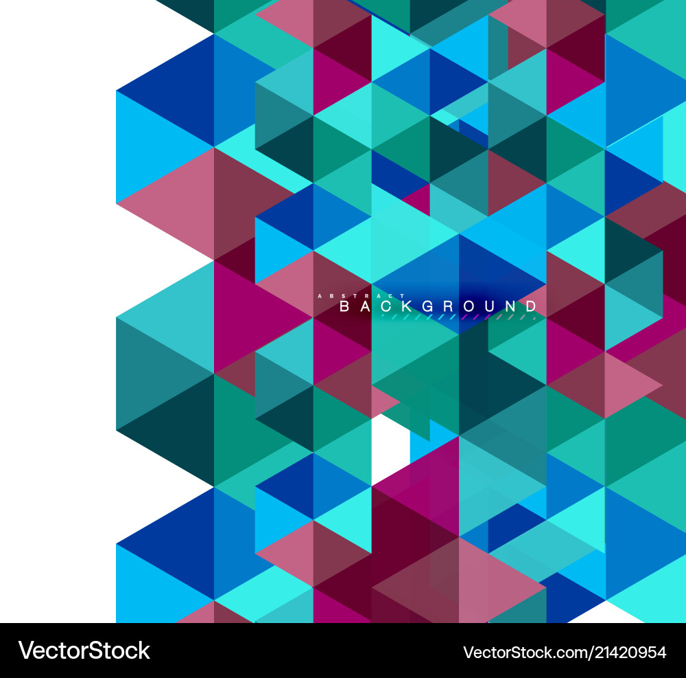 Multicolored triangles abstract background mosaic Multicolored triangles abstract background mosaic vector image