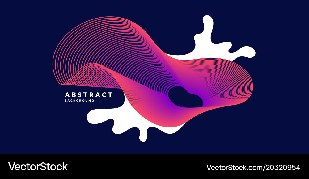 Organic forms with dynamic waves and lines vector image