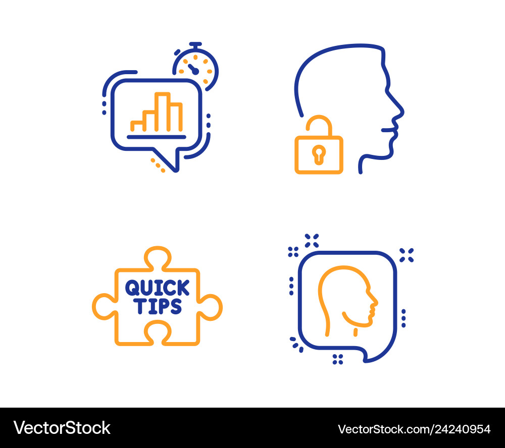 Quick tips statistics timer and unlock system Quick tips statistics timer and unlock system vector image
