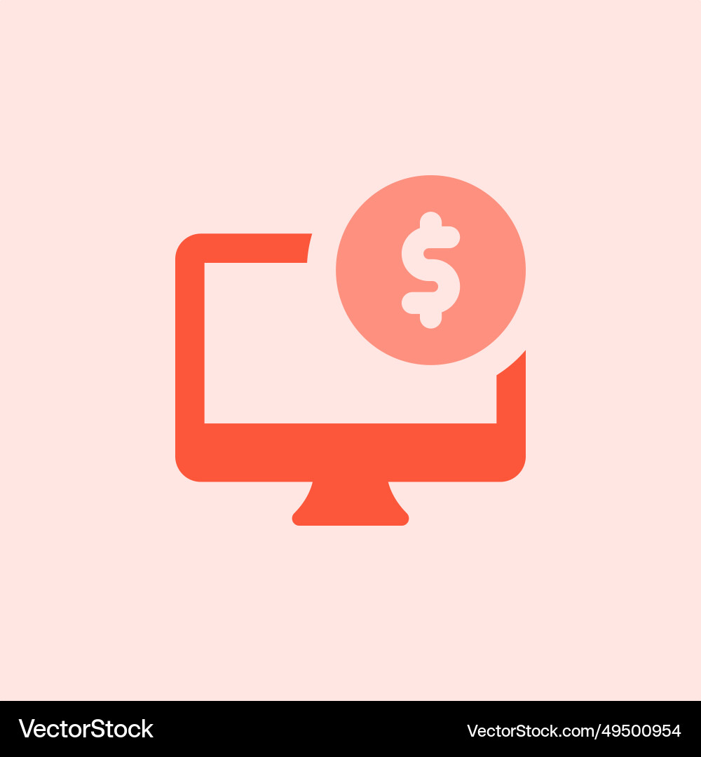 Software for processing payments installed vector image