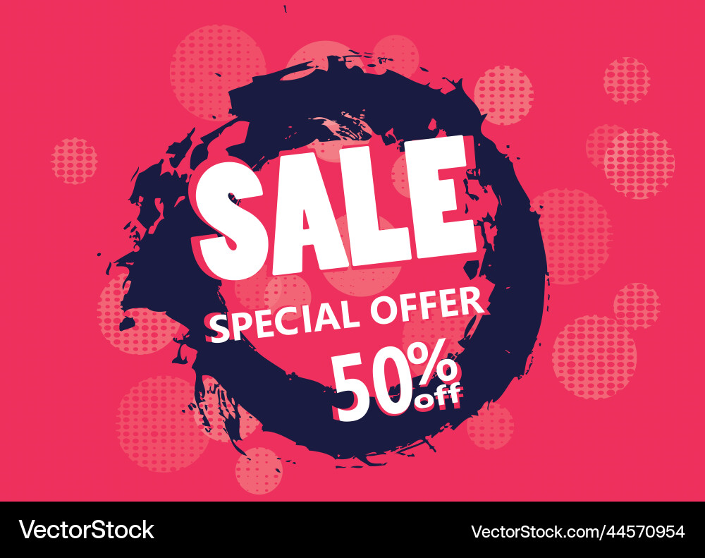 Super sale and special offer 50 off Super sale and special offer 50 off vector image