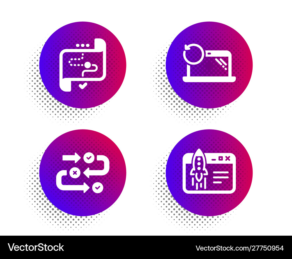 Survey progress recovery laptop and target path Survey progress recovery laptop and target path Vector Image