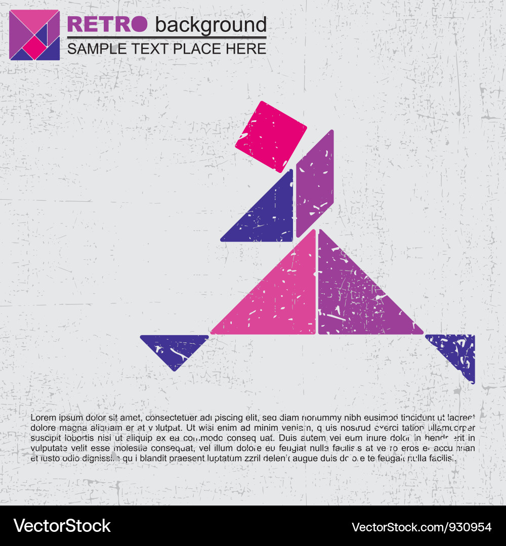 Tangram human Vektorbild