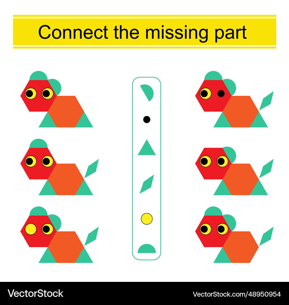 Task for the development of attention and logic Vector Image