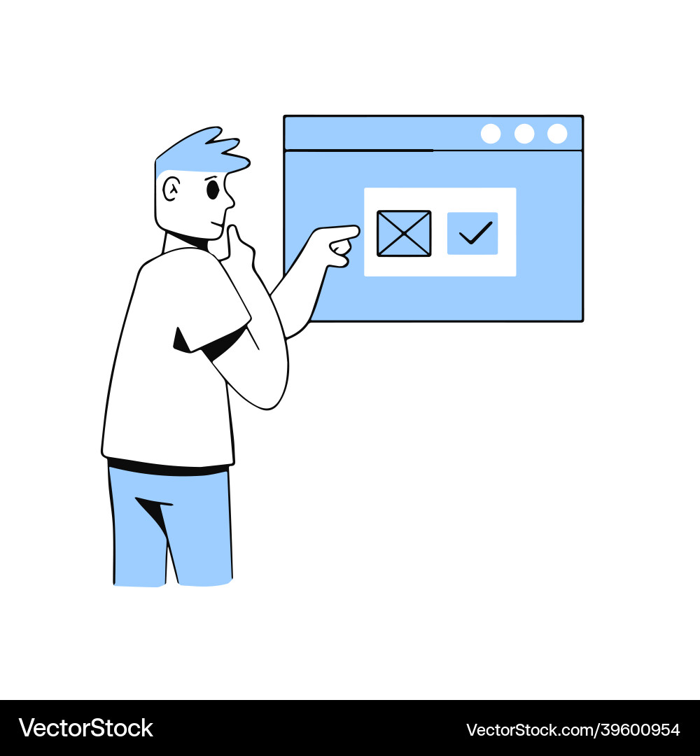 Website development error window Website development error window vector image