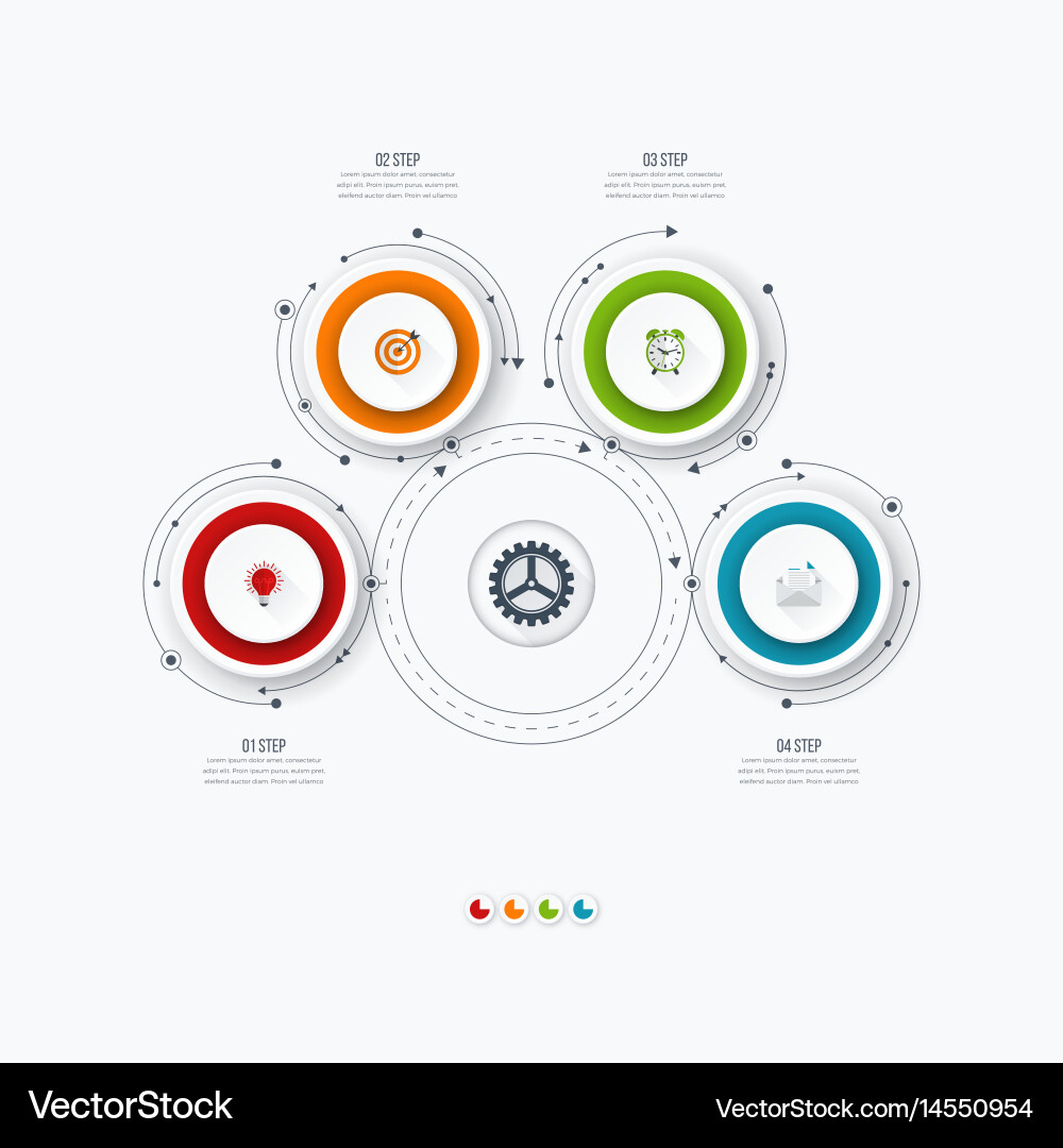 Workflow Diagram Template - Circle Options Vector Image