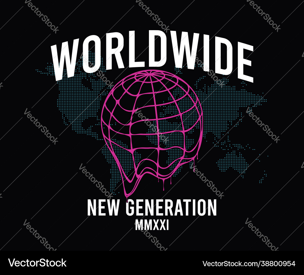 Worldwide Slogan - Earth Melt Vector Image