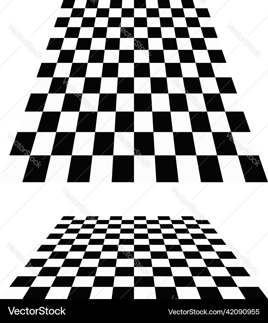 3d chessboard checkerboard pattern in perspective 3d chessboard checkerboard pattern in perspective vector image