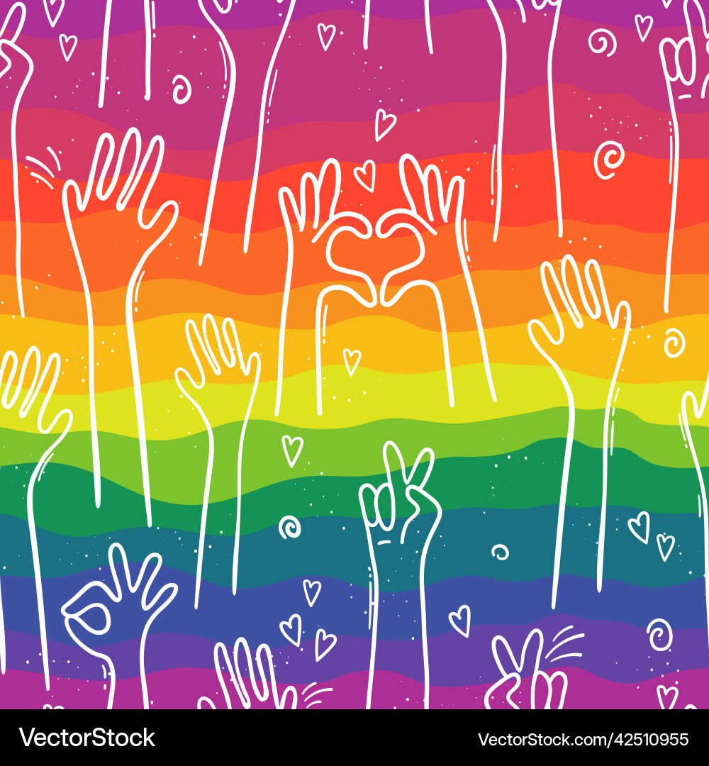 Abstract colorful seamless pattern with rainbow Abstract colorful seamless pattern with rainbow vector image