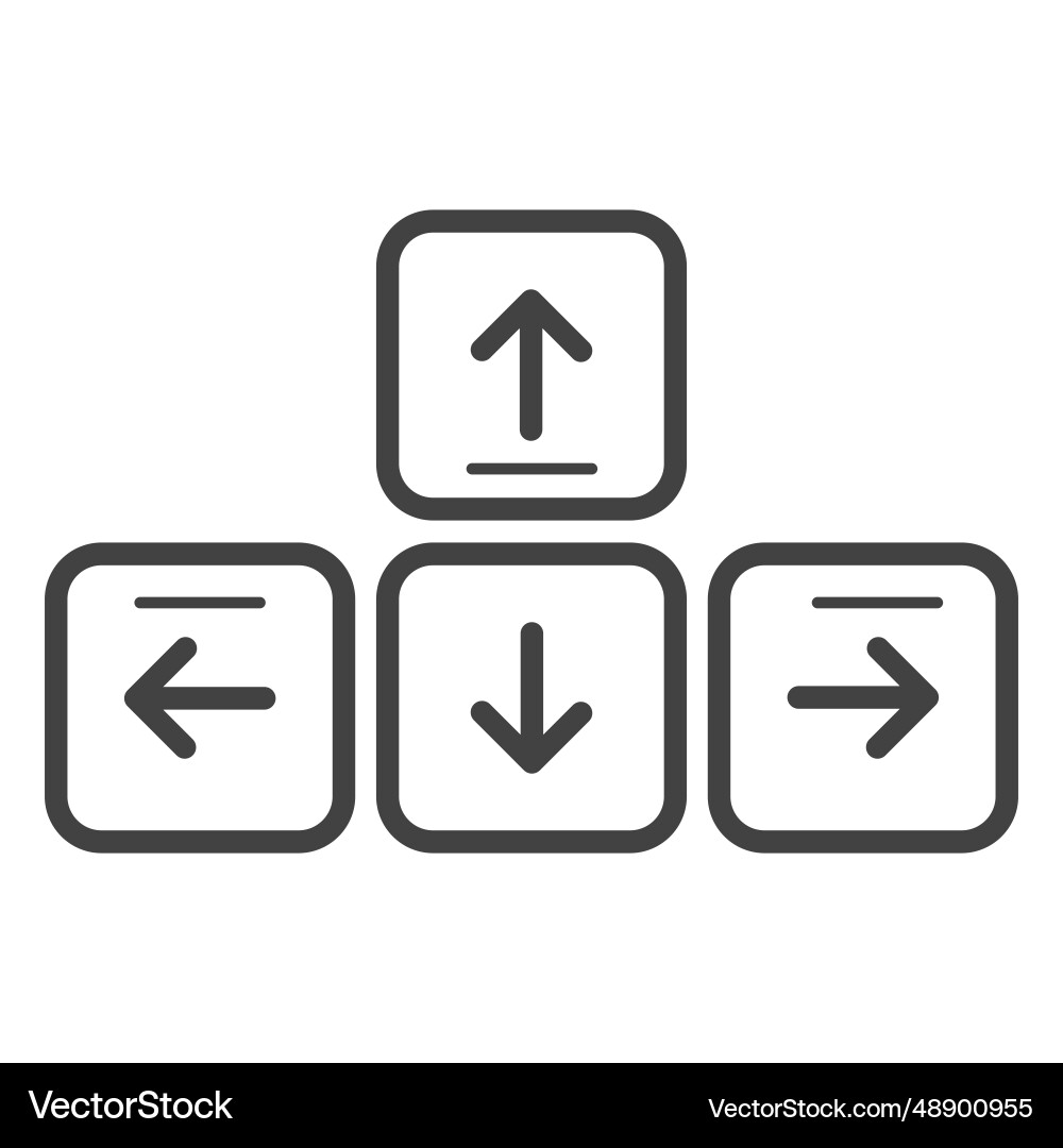 Arrow Keys Keyboard Icon vector image