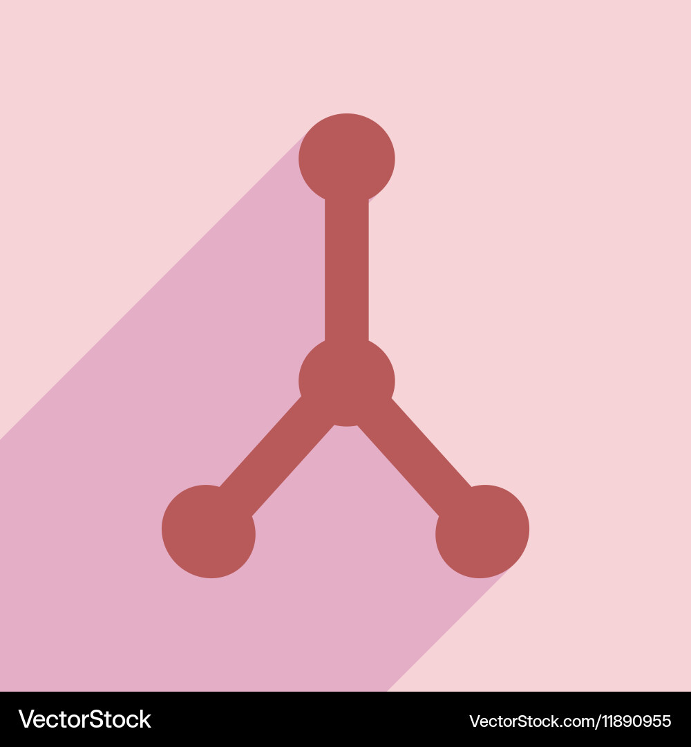 Flat with shadow icon and mobile application vector image