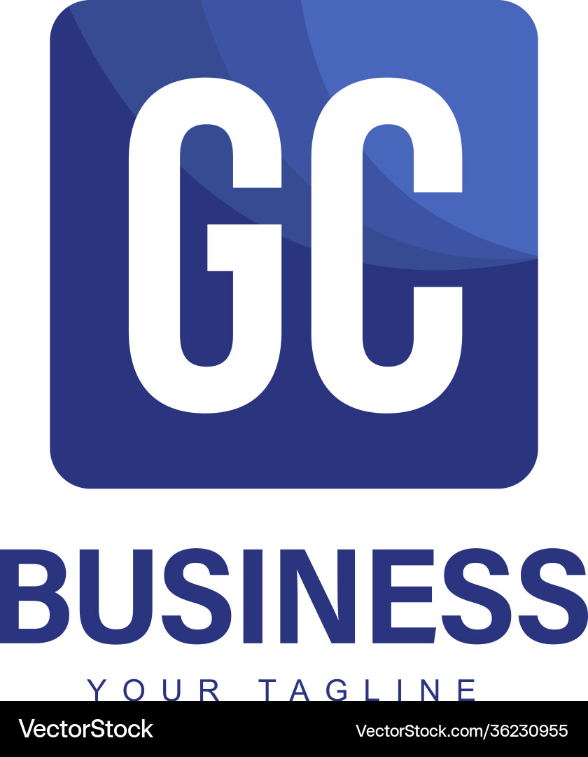 Gc initial a logo design with abstract style Gc initial a logo design with abstract style vector image