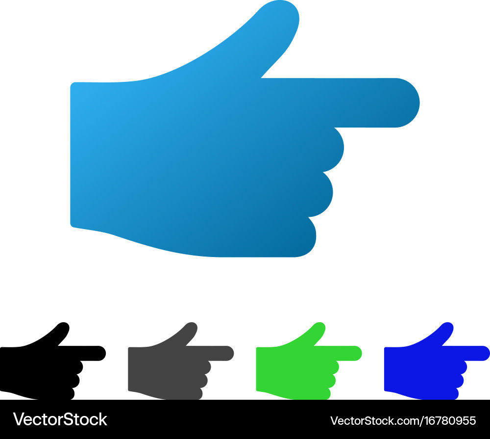 Hand index pointer flat gradient icon vector image