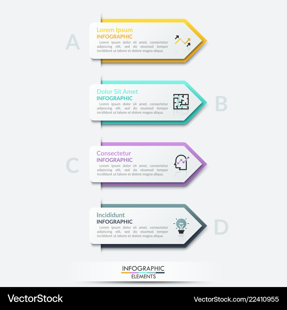 Modern Pointer Elements - Infographic Template vector image