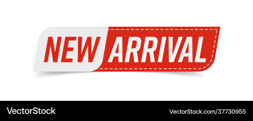 New arrival label design element template isolated vector image