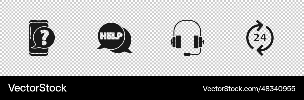 Set mobile phone with question speech bubble text Set mobile phone with question speech bubble text Vector Image
