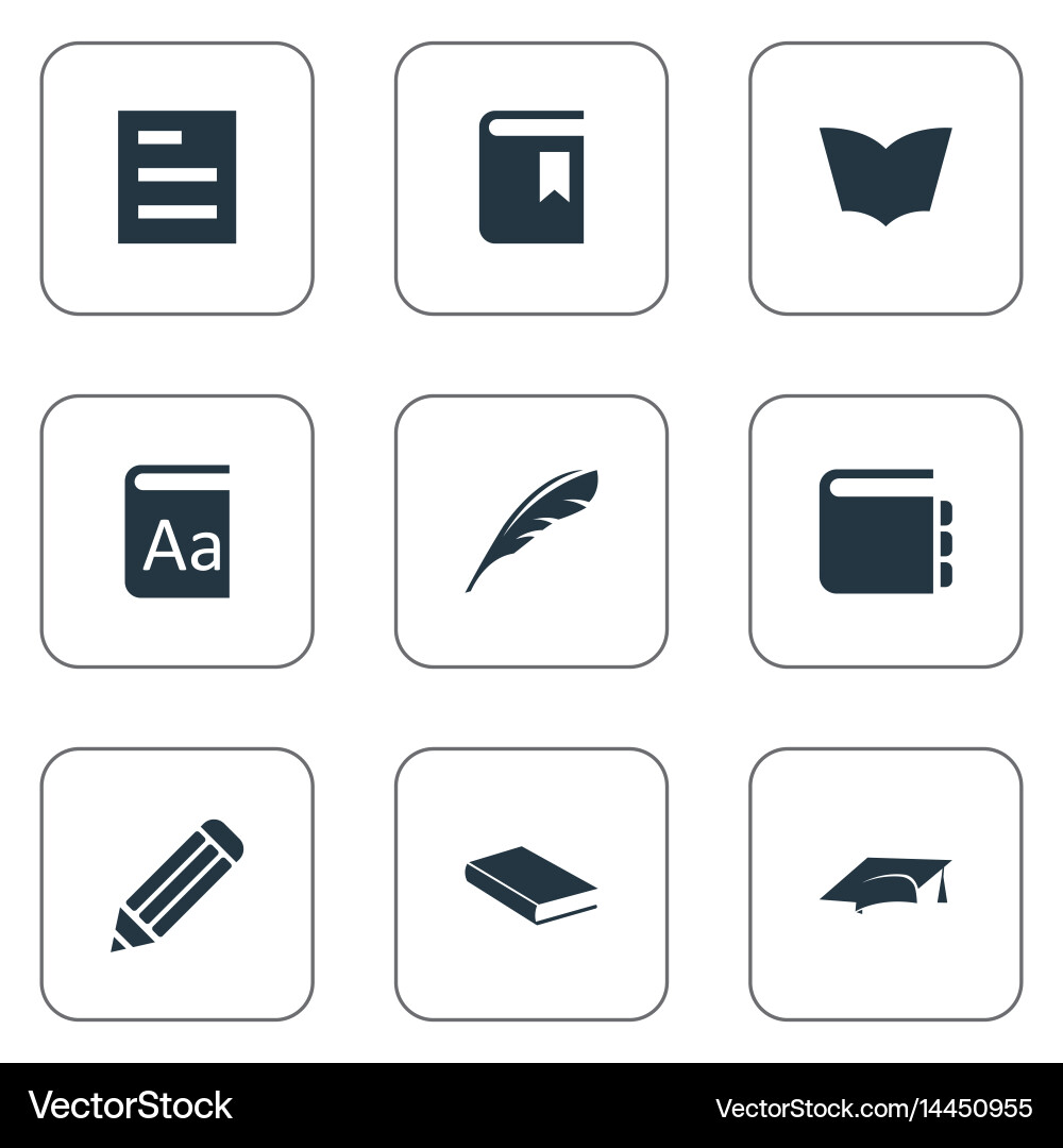 Set of simple knowledge icons Vector Image