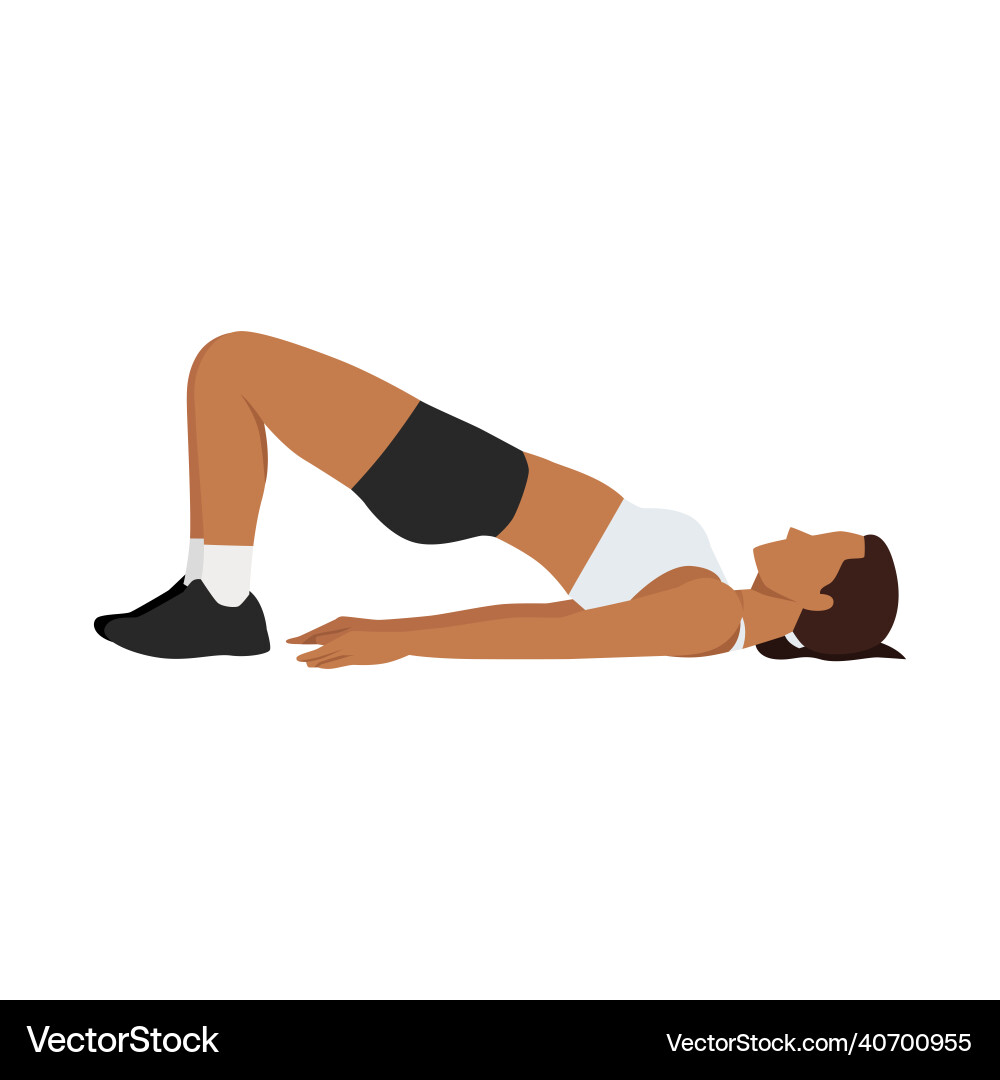 Woman doing hamstring walkout exercise Royalty Free Vector