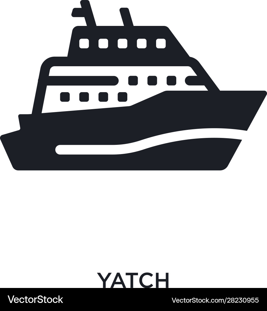Yatch isolated icon simple element from nautical vector image