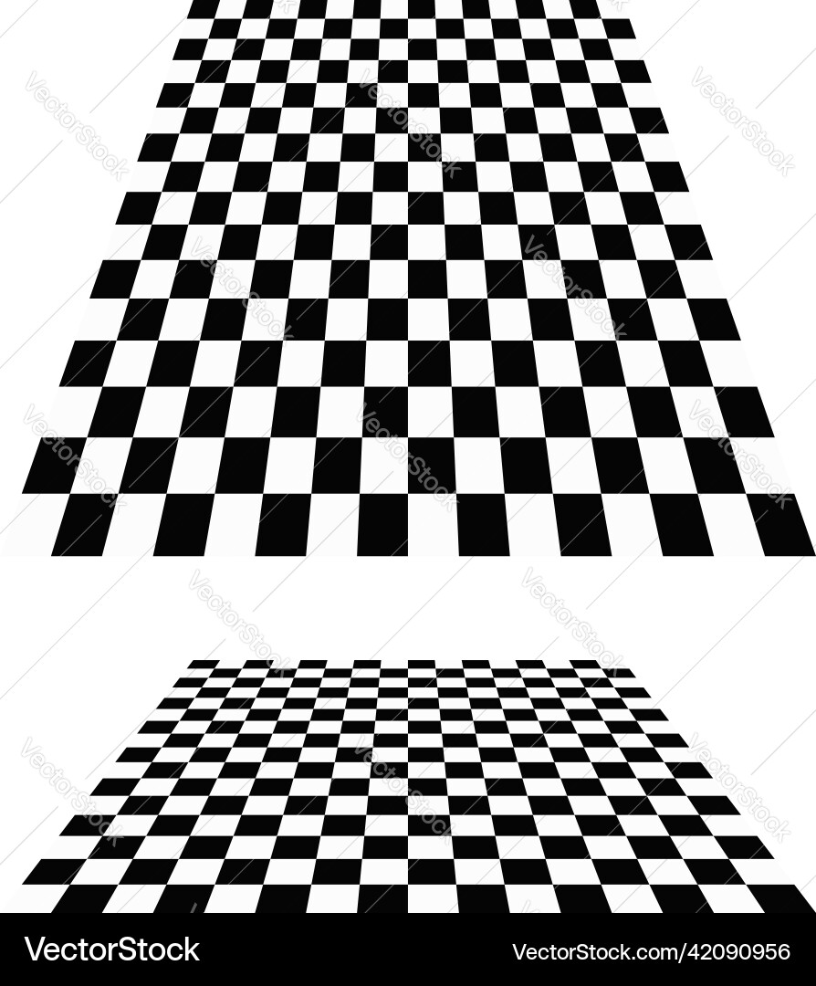 3d chessboard checkerboard pattern in perspective 3d chessboard checkerboard pattern in perspective vector image
