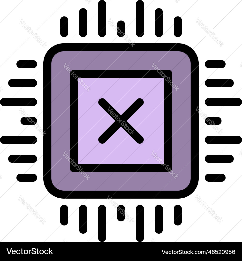 Api processor icon flat Api processor icon flat Vector Image